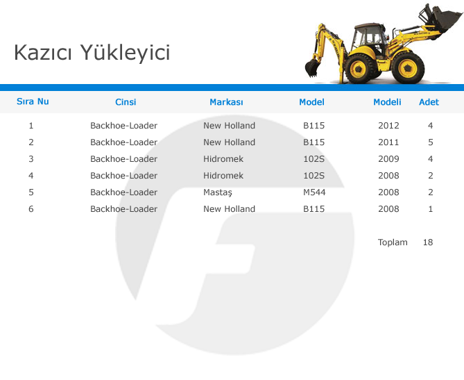 Backhoe-Loader--makine-list-table